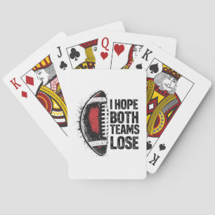 Ik hoop dat beide teams vrouwen en Mannen sportfan Pokerkaarten