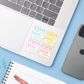 Ik hoop dat er vandaag iets goeds gebeurt sticker (Laptop met iPhone)