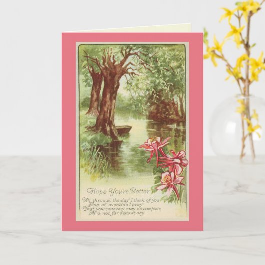 Ik hoop dat je beter bent kaart (Gele Bloem)