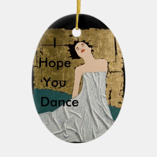 Ik hoop dat je dans keramisch ornament (Voorkant)