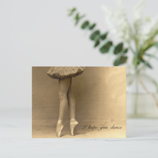 Ik hoop dat je danst briefkaart (Staand voorkant)