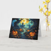 Ik hoop dat je een fijne Halloween hebt Kaart (Gele Bloem)