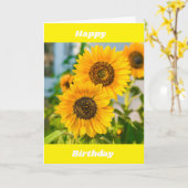 IK HOOP DAT JE ERG GELUKKIG BENT, DOCHTER KAART (Gele Bloem)