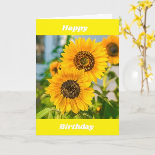 IK HOOP DAT JE ERG GELUKKIG BENT, DOCHTER KAART (Gele Bloem)