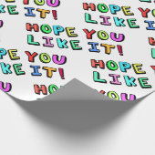 Ik hoop dat je het leuk vindt cadeaupapier (Hoek)