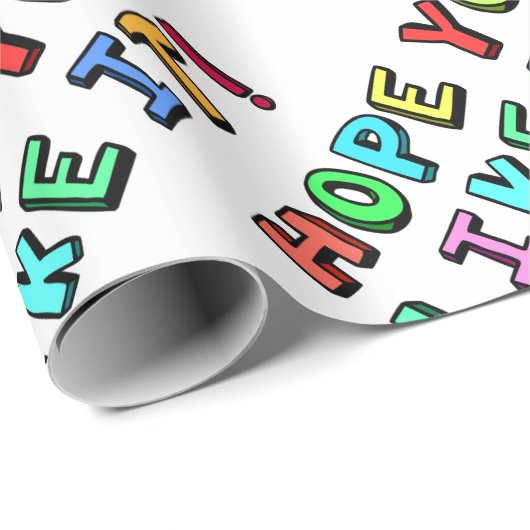 Ik hoop dat je het leuk vindt cadeaupapier (Rol Hoek)