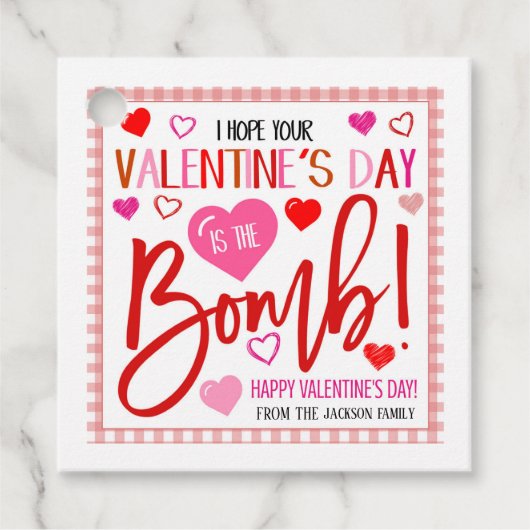Ik hoop dat je Valentijnsdag de Bomb Labels is (Voorkant)