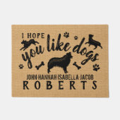 Ik hoop dat je van Dogs Funny Australian Shepherd  Deurmat (Voorkant)