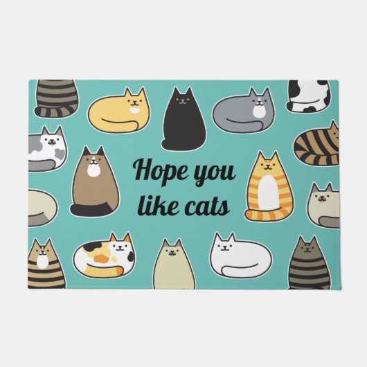 Ik hoop dat je van katten houdt deurmat (Voorkant)