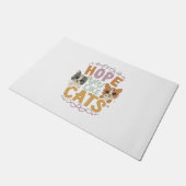 Ik hoop dat je van katten houdt deurmat (Schuin)