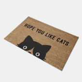 Ik hoop dat je van katten houdt deurmat (Schuin)