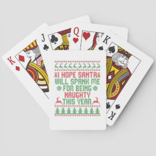 Ik hoop dat Sinterklaas me een pak voor mijn broek Pokerkaarten