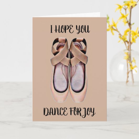 IK HOOP DAT U DE BIRTHDAGKAART (BALLETSLIPPERS) DA KAART (Gele Bloem)