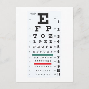 Ik hoop je snel te zien: Eye Chart Briefkaart