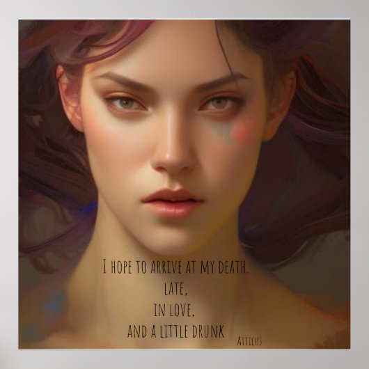 Ik hoop op mijn dood te laat, in liefde poster (Voorkant)