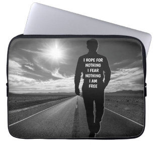 Ik hoop op niets motivatie citaten laptop sleeve