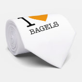 IK HOOP VAN BAGELS STROPDAS (Opgerold)