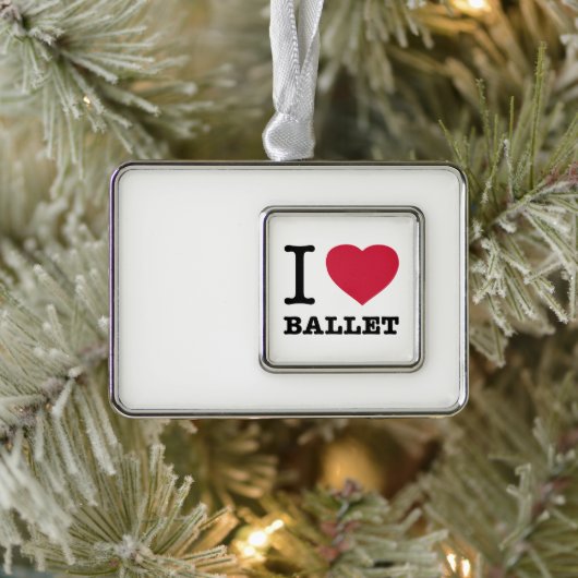 IK HOOP VAN BALLET VERZILVERD KADER ORNAMENT (Boom)
