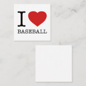 IK HOOP VAN BASEBALL VIERKANTE VISITEKAARTJE (Voorkant / Achterkant)