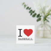 IK HOOP VAN BASEBALL VIERKANTE VISITEKAARTJE (Staand voorkant)