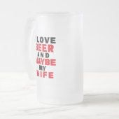 IK HOOP VAN BEER EN MIJN VROUW MATGLAS BIERPUL (Voorkant links)