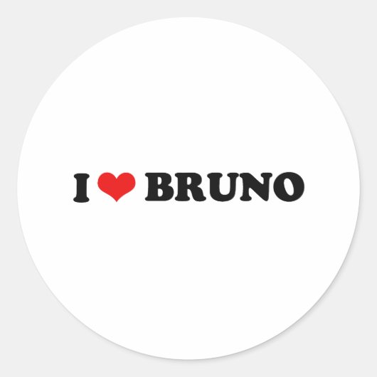 IK HOOP VAN BRUNO RONDE STICKER (Voorkant)