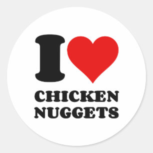 IK HOOP VAN CHICKEN NUGGGETS RONDE STICKER