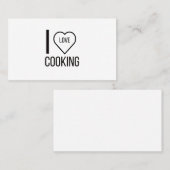 IK HOOP VAN COOKING VISITEKAARTJE (Voorkant / Achterkant)