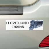 IK HOOP VAN DE BUMPERSTICKER VAN DE LIONELTRAINEN (Op auto)