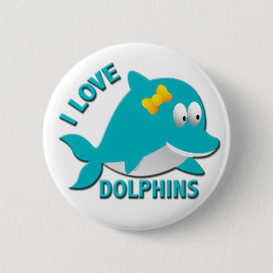 IK HOOP VAN DOLPHINS RONDE BUTTON 5,7 CM