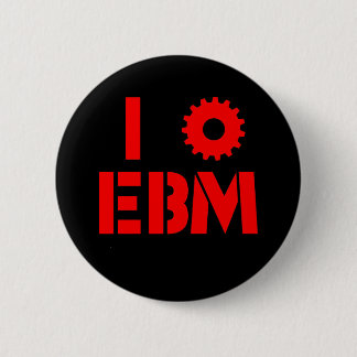 IK HOOP VAN EBM Red Ronde Button 5,7 Cm