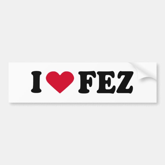 IK HOOP VAN FEZ BUMPERSTICKER (Voorkant)