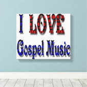 IK HOOP VAN GOSPEL MUSIC CANVAS AFDRUK (Insitu (Houten vloer))