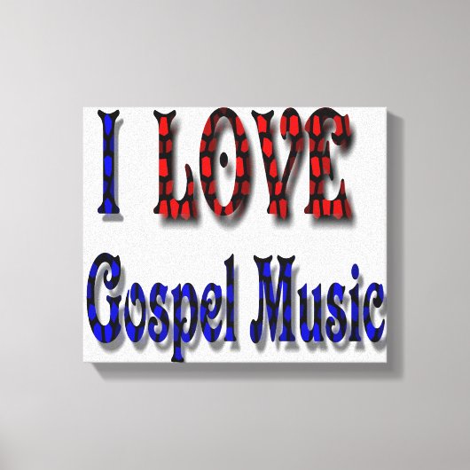 IK HOOP VAN GOSPEL MUSIC CANVAS AFDRUK (Voorkant)