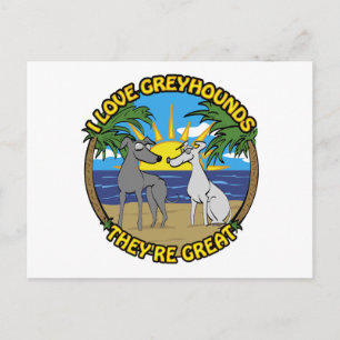 IK HOOP VAN GREYHOUNDS DAT ZE GROOT ZIJN BRIEFKAART