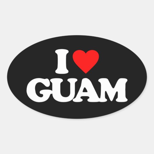 IK HOOP VAN GUAM OVALE STICKER (Voorkant)