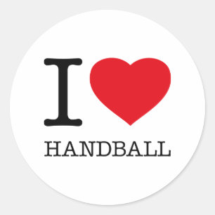 IK HOOP VAN HANDBALL RONDE STICKER