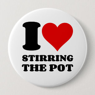 IK HOOP VAN HET STIREREN VAN DE POT RONDE BUTTON 4,0 CM