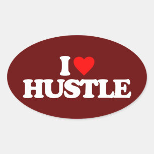 IK HOOP VAN HUSTLE OVALE STICKER