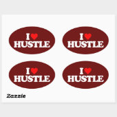 IK HOOP VAN HUSTLE OVALE STICKER (Vel)