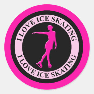 IK HOOP VAN ICE SKING RONDE STICKER