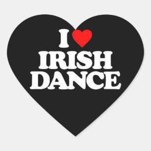 IK HOOP VAN IRISH DANCE HART STICKER