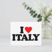 IK HOOP VAN ITALIË BRIEFKAART (Staand voorkant)