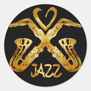IK HOOP VAN JAZZ RONDE STICKER