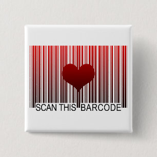 IK HOOP VAN JE BARCODE VIERKANTE BUTTON 5,1 CM