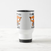 IK HOOP VAN JE EEN LATTE Funny Coffee Pun Reisbeker (Center)