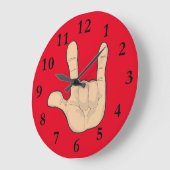 IK HOOP VAN JE HAND GESTURE GROTE KLOK (Hoek)