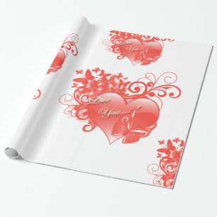 IK HOOP VAN JE IN RODE HART CADEAUPAPIER