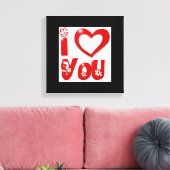 "IK HOOP VAN JULLIE" GROEISEN CANVAS AFDRUK (Insitu (Woonkamer))