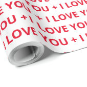 IK HOOP VAN JULLIE Red Text Cadeaupapier (Rol Hoek)